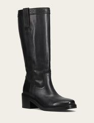 Women's Black Kate Pull On Wide Calf Tall Boots Black