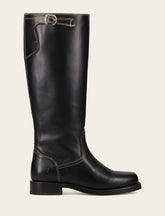 Women's Black Campus Low Heel Tall Riding Boot Black