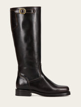 Women's Bourbon Campus Low Heel Tall Riding Boot Bourbon