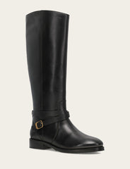 Women's Black Melissa Belted Riding Boot Black