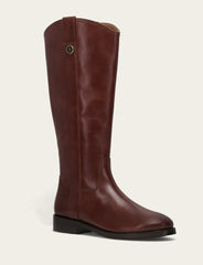 Women's Saddle Melissa Button Tall Inside Zip Wide Calf Boot Saddle