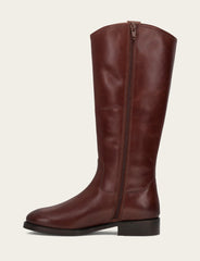 Women's Saddle Melissa Button Tall Inside Zip Wide Calf Boot Saddle