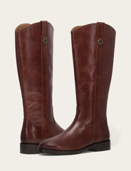 Women's Saddle Melissa Button Tall Inside Zip Wide Calf Boot Saddle