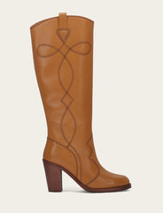 Women’s Caramel Corinne Deco Stitch Tall Boots Caramel