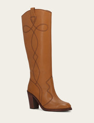 Women’s Caramel Corinne Deco Stitch Tall Boots Caramel