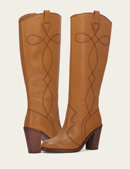 Women’s Caramel Corinne Deco Stitch Tall Boots Caramel