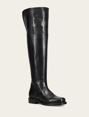 Women's Black Campus Low Heel Over The Knee Boot Black