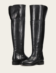Women's Black Campus Low Heel Over The Knee Boot Black