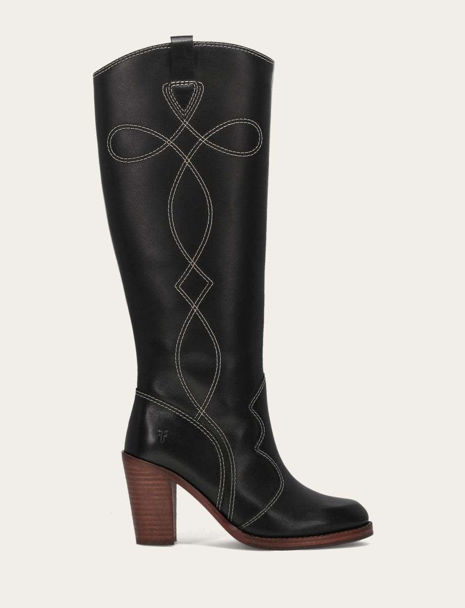 Women's Black Corinne Tall Deco Stitch Boot Black