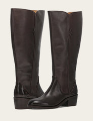 Women's Dark Brown Carson 2 Piping Tall Wide Calf Boot Dark Brown