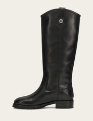 Women’s Black Wide Calf Melissa Lug Button Tall Boots | Frye Black
