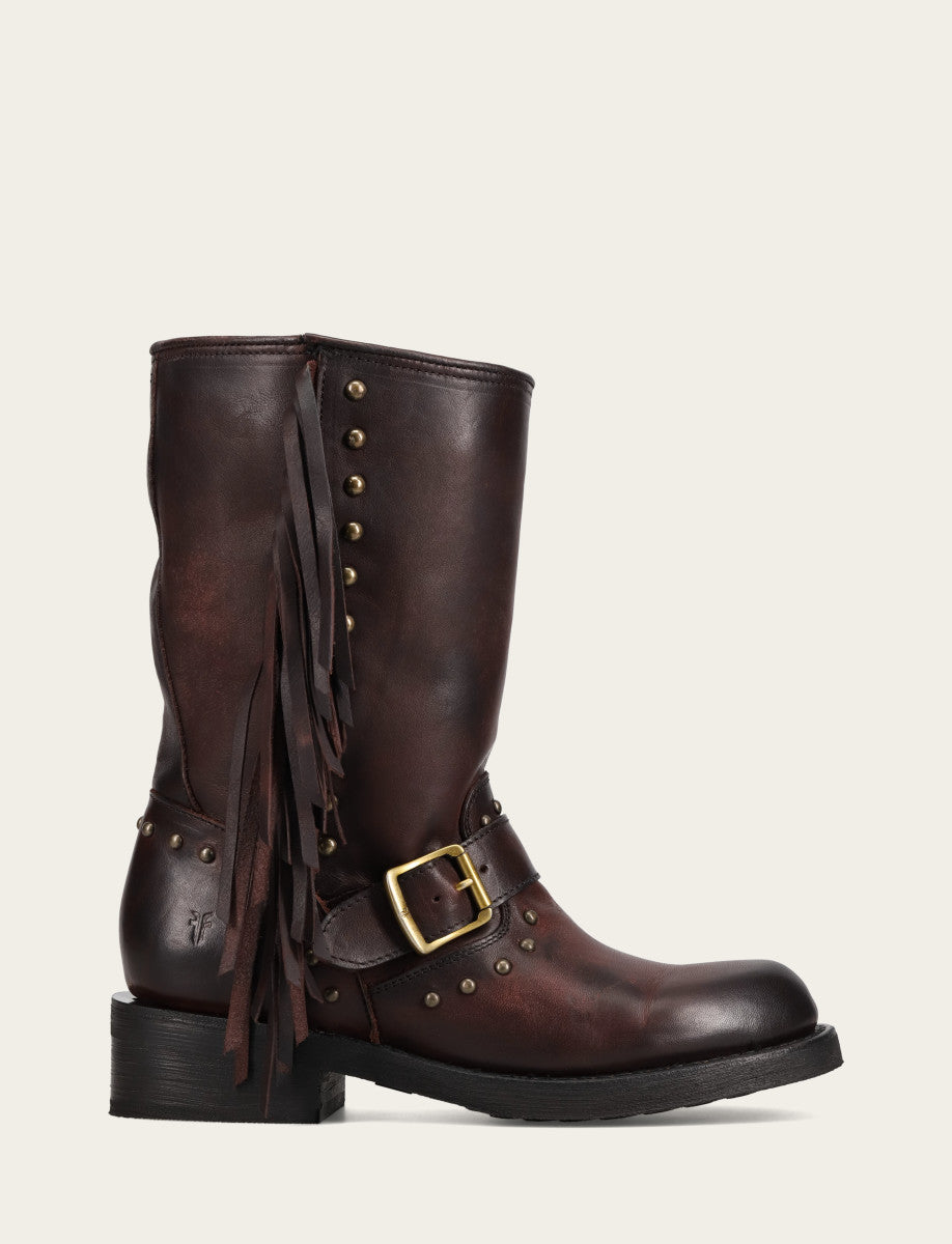 Women's Cherry Lacquer Viv Fringe Engineer Boot Cherry Lacquer