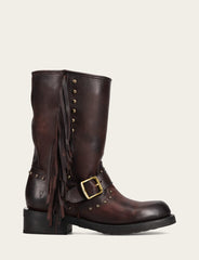 Women's Cherry Lacquer Viv Fringe Engineer Boot Cherry Lacquer