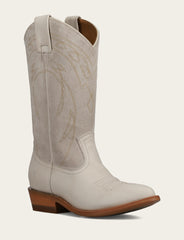 Ivory Billy Pull On Deco Stitch Boot Ivory