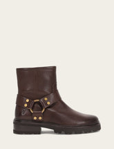 Women's Chocolate Olivia Harness Short Booties Chocolate