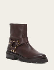 Women's Chocolate Olivia Harness Short Booties Chocolate