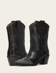 Women's Black Sara Wingtip Stud Boot Black