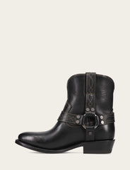 Women's Black Billy Short Harness Booties Black