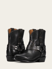 Women's Black Billy Short Harness Booties Black