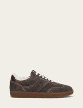 Women's Dark Truffle Milly Low Lace Shearling Sneaker Dark Truffle