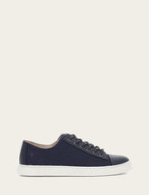 Women's Navy Ivy Canvas Low Lace Sneakers Navy