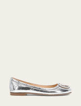 Women's Silver Carson Logo Ballet Flats Silver