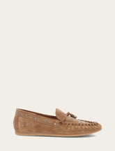 Women's Almond Naya Stud Moc Loafers Almond