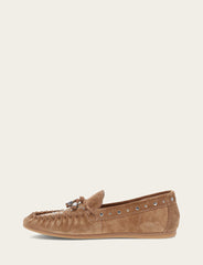 Women's Almond Naya Stud Moc Loafers Almond