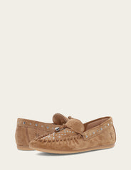 Women's Almond Naya Stud Moc Loafers Almond