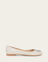 Women's Ivory Carson Logo Ballet Flats Ivory