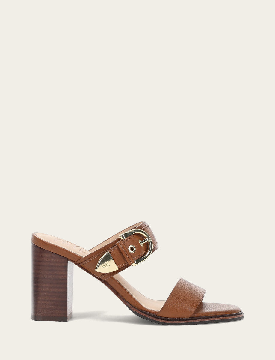 Women's Dark Latte Stella Buckle Slide Sandals Dark Latte