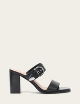 Women's Black Stella Buckle Slide Sandals Black
