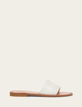 Women's White Ava Woodstock Slide Sandals White
