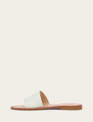 Women's White Ava Woodstock Slide Sandals White