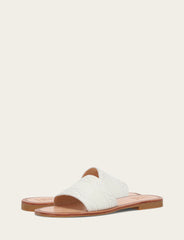 Women's White Ava Woodstock Slide Sandals White