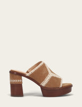 Women's Almond Pipa Crochet Platform Sandals Almond