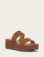 Women's Bark Joy Woodstock 2 Band Platform Slide Sandals Bark