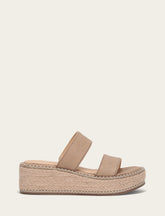 Women's Clay Joy Woodstock 2 Band Platform Slide Sandals Clay