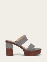 Women's Grey Sky Pipa Woodstock 2 Band Platform Sandals Grey Sky