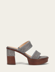 Women's Grey Sky Pipa Woodstock 2 Band Platform Sandals Grey Sky