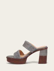 Women's Grey Sky Pipa Woodstock 2 Band Platform Sandals Grey Sky