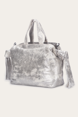 Women's Nora Satchel Handbag Cream Metallic