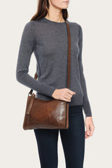 Melissa Cognac Zip Crossbody Cognac