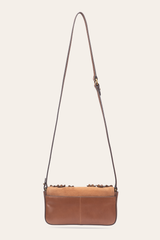 Cognac Melissa Floral Convertible Mini Flap Cognac