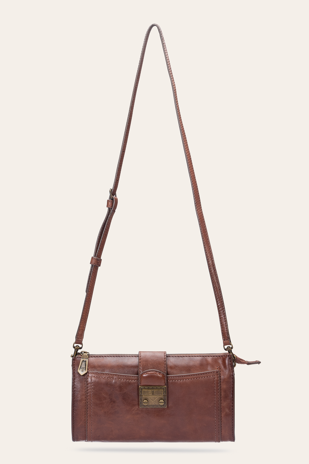 Alex Cognac Crossbody Clutch Cognac