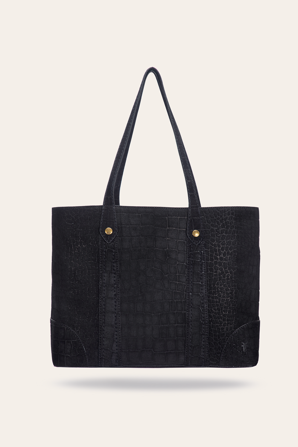 Melissa Sueded Croco Shopper in Black Black