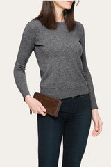 Melissa Dark Brown Zip Wallet Dark Brown