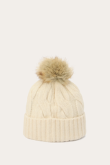 Birch Wide Cable Cuff Hat Birch