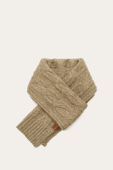 Burnt Olive Wide Cable Scarf Burnt Olive