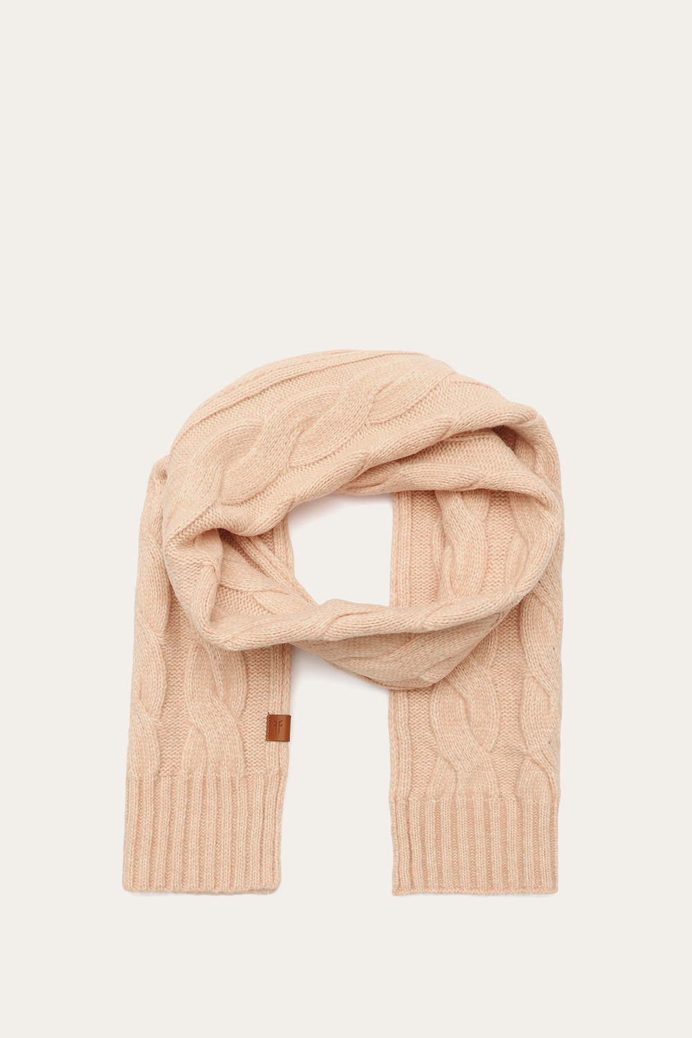 Rose Cloud Wide Cable Scarf Rose Cloud